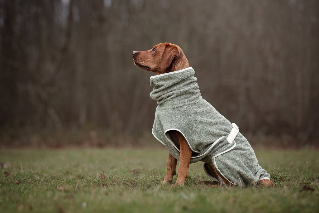 Dog Wellness Hondenbadjas - Olive